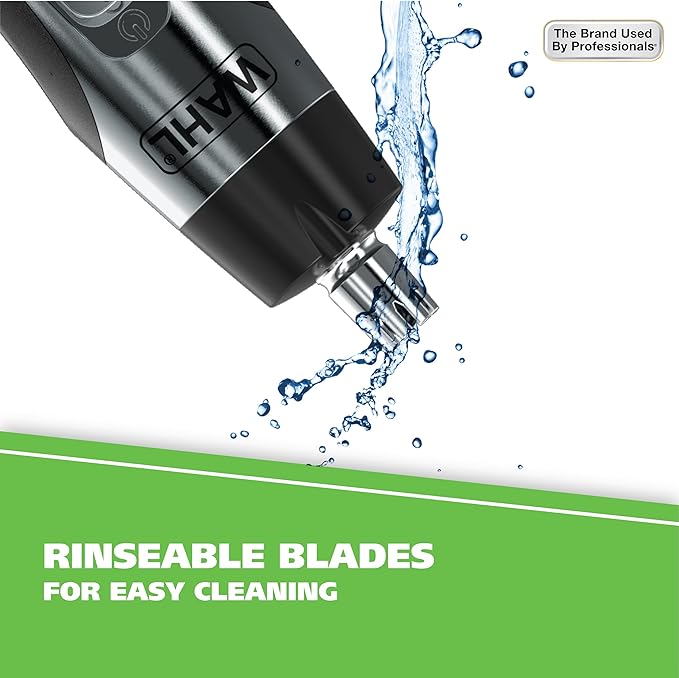 Wahl Lighted Battery Nose Hair Trimmer for Men & Women. Painless, Easy to See Nose, Ear, and Eyebrow Trimming with Built in Light, Battery Included. – Model 3023283