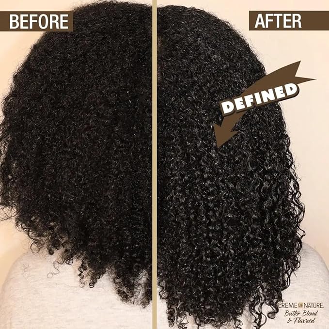 Creme of Nature, Curl Elongater, Butter Blend, Argan Oil, Flaxseed Oil, Curl Jelly for Defining Hydration, 8.45 Oz