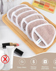 SINLAND Reusable Makeup Remover Pads For Face,Eye,Lips Microfiber Gentle Facial Cleansing Cloths for All Skin Types Friendly for Makeup Remover With Laundry Bag 5.1inchx3.93inch Pack of 6