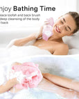 Yiclick Exfoliating Washcloth Towel【3 Pack】- Exfoliating Body Scrubber Exfoliator, Back Scrubber for Shower Bath, Exfoliate Rags Wash Cloths, Loofah Lufa Sponge, Body Scrub & Exfoliation Women Men