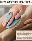 INNERNEED Food-Grade Soft Silicone Body Scrubber Shower Brush Handheld Cleansing Skin Brush, with PP Shower Brush for Exfoliating, Cellulite Treatment