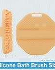 Silicone Body Scrubber，Exfoliating Body Scrubbers for use in Shower,Silicone Body Brush for Showering and Anti-Slippery Handles for All Skin Types(Orange)