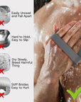 Silicone Body Scrubber, Exfoliating Body Wash Scrubbers Exfoliator, Shower Body Brush for Effective Showering Exfoliation and Gentle Massage (Gray)