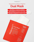 Dual Mask Korean Face Mask for Anti Aging, Firming, Hydrating, Nourishing with Highly Concentrated Peptide, Vitamin C Essence - Hypoallergenic Microfiber Sheet, 1.02 fl.oz. 5 Sheets