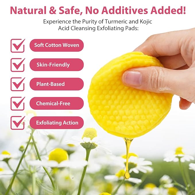 2 pack turmeric cleansing pads,