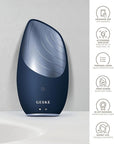GESKE SmartAppGuided Sonic Thermo Facial Brush | 6 in 1 | Skin Cleansing | Cleansing Brush with Thermal Function | Electric Facial Massager