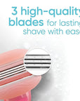 Gillette Venus ComfortGlide White Tea Women's Razor, Handle + 4 Blade Refills