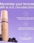 Bali Body Deep Violet Self Tanning Mousse – Self Tanner Mousse Violet-Based Formula for Dark, Fake Tan with Olive Undertones – Hydrating, Sunless Tanner for Sensitive Skin – 200ml / 6.7fl oz