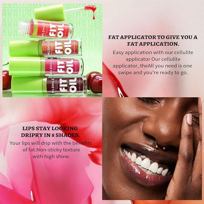 4 Colors Lip Oil Lip Glaze, Soft Brush Head Hydrating Lip Glow Oil,Shiny Transparent Lip Gloss Plumping,Long Lasting Nourishing Non-sticky Fresh Clear Smooth Lip Care -Set B