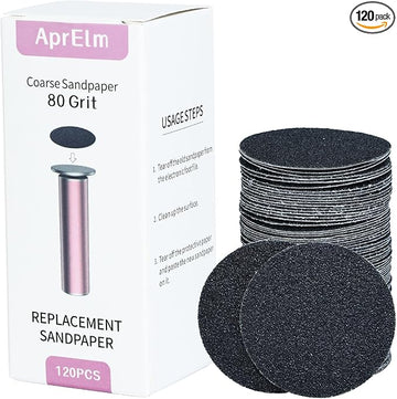 120pcs Replaceable Sandpaper for Electric Foot Callus Remover, 80 Grit Coarse Sandpaper Refill Discs
