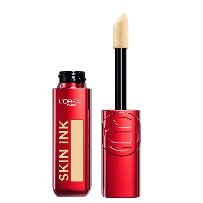 L'Oreal Paris Infallible Skin Ink 2-in-1 Foundation Concealer Hybrid Face Makeup, up to 48HR Transfer-Resistant with Buildable Light to Full Coverage, 130 Medium Cool