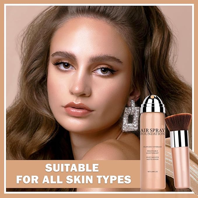 NVLEPTAP Airbrush Foundation Makeup Spray Silky Lightweight Full