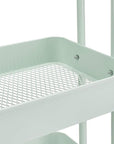 Amazon Basics 3-Tier Metal Rolling Utility or Kitchen Cart - Mint Green