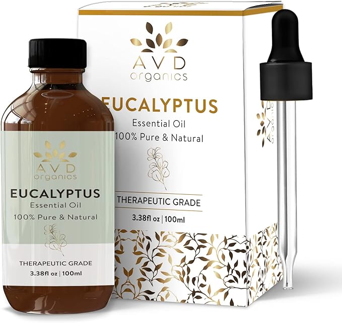 Eucalyptus Essential Oil 100ml | 100% Natural and Pure USDA Organic Eucalyptus Oil | Diffuser Aromatherapy Skin & Hair | 3.38fl oz