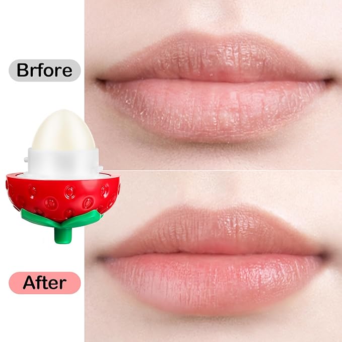 KISSIO Lip Balm,Strawberry Lip Balm,Lip Care oz(02#)