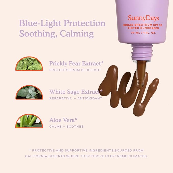 Tower 28 Beauty SunnyDays SPF 30 Tinted Mineral Sunscreen - For Sensitive Skin - 2-in-1 Facial Broad Spectrum UVA/UVB Protection + Foundation - Shade 70 VENICE, 1 Fl Oz