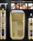 Karrte Men’s Grooming Kit Professional Hair Clippers and Shaver for Men,Electric Razor and Nose Trimmer Set,Beard Trimmer with 3 Foil Head,Gifts for Men