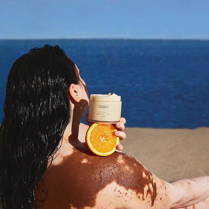 OUAI Body Cream, St. Barts - Hydrating Whipped Body Cream with Cupuaçu Butter, Coconut Oil and Squalane - Softens Skin and Delivers Healthy-Looking Glow - Sulfate-Free Skin Care (7.5 Oz)