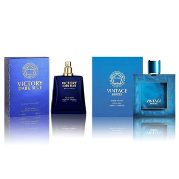 Men Cologne Set (3.4oz/100ml x 2PCS) Eau De Perfume Natural Spray Notes of Woody, Spicy, Citrus & Aromatic Long Lasting Fragrance for Daily Use (VintageH&VictoryDB)