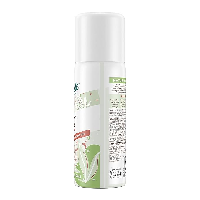 Batiste Dry Shampoo, Bare, Mini Travel Size 1.6 oz (Pack of 2)