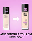 Maybelline Fit Me Dewy + Smooth Liquid Foundation Makeup, Sandy Beige, 1 Count (Packaging May Vary)