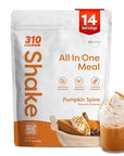 310 Nutrition - Vegan Organic Plant Powder and Meal Replacement Shake - Gluten, Dairy, and Soy Free - Keto and Paleo Friendly - 0 Grams of Sugar - Pumpkin Spice - 14 Servings