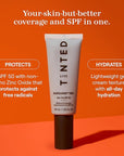 Live Tinted Hueguard Skin Tint SPF 50 - Tinted Mineral Sunscreen with Light-Medium Buildable Coverage With a Hydrating and Radiant Finish - Water and Sweat Resistant, 1.35 fl oz - Shade 04