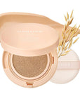 Natural Cover Glow Cushion Foundation | Satin Radiant Finish | Korean Foundation Makeup | Long-Lasting Natural Coverage | for All Skin Types 0.42 oz. (23N Natural Beige)