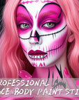 Pink Face Body Paint Stick, Football Baseball Eye Black Stick for Sports, Waterproof Full-Coverage Pink Face Makeup for Halloween Cheshire Cat Stage Cosplay Makeup