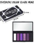 Purple Eyeshadow Palette with Mirror Lilac Violet Plum Tones Matte Shimmer Glitter 6 Colors Mini Eye Shadow Pallet Travel Size Highly Pigmented for Fairy Witch Goth Halloween Costume Makeup