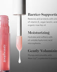 goop Beauty Hydra-Barrier Gel Gloss | Hydrating Lip Gloss to Moisturize & Plump Lips | Hyaluronic Acid & Vitamin E | Blossom - Sheer Petal Pink | 0.13 oz