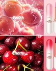 evpct 2Pcs Peach Red Cherry Magic Mood Color Changing Lipstick Long Lasting 24 Hours Original for Women, PH Color Change Changing Jelly Lipstick Tinted Lip Balm Gloss Stain Makeup Set labiales magicos