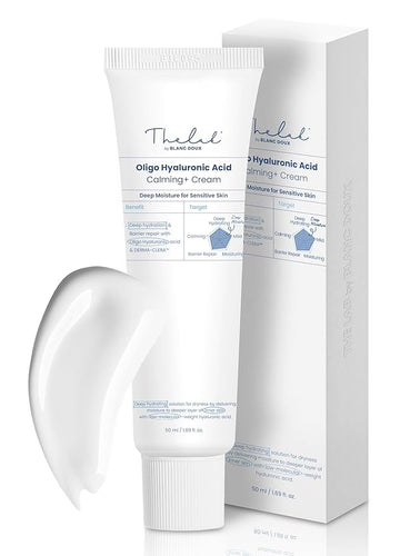 Blanc Doux Oligo Hyaluronic Acid Calming Cream 1.69 fl. oz. - VEGAN Certified - Greatly Moisturizing Cream for Sensitive, Dry Skin with Hyaluronic Acid Deep Hydrating, Soothing - Best Korean Skin Care