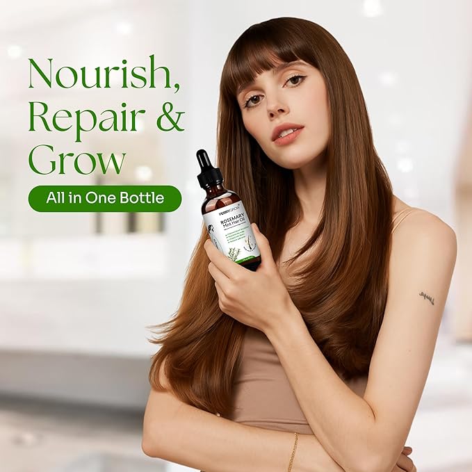 Rosemary Mint Hair Oil 60 ml| Hair Growth Oil with Biotin for Thicker, Stronger Hairs | Scalp Treatment & Rosemary Hair Growth 0il
