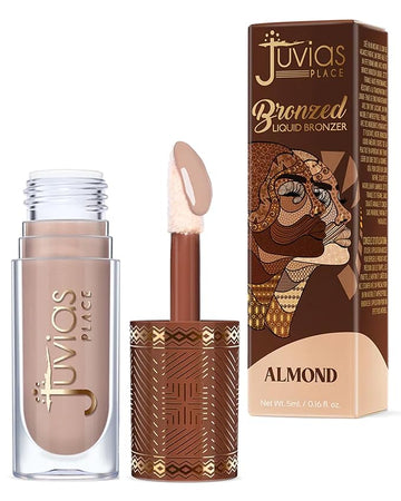 Juvia’s Place Bronzed Liquid Bronzer - Almond - Liquid Bronzer for Face with Silky Blendable Texture - Buildable Coverage for Natural Contour & Dimension - Easy-to-Blend, Patch-Proof Formula