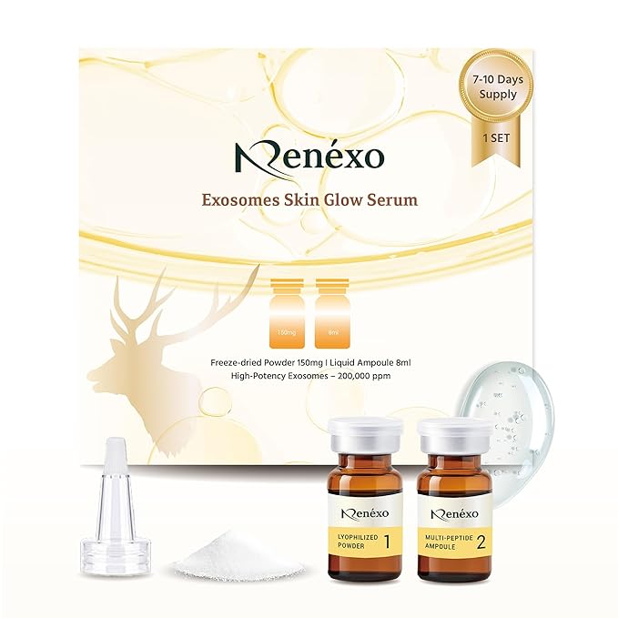 Exosomes Anti-Aging Face Serum for Woman Man | Exosomes for Skin, Rejuvenation, Hydrating, Hydrating & Firming Skincare | Ampoule with Hyaluronic Acid | 1 Set (8ml + 150mg)