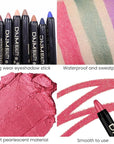 evpct Red Shimmer Cream Eye Shadow Brightener Sticks Set for Eyes, Red Shimmery Matte Pencil Eye shadow Applicator Stick Pen Palette Makeup Waterproof sombras en crema para ojos 35#