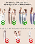 Replacement Heads for Eyebrow Facial Trimmer: Original Heads Replacement Set for 2 in1 Facial Eyebrow Trimmer - Suitable for Model VG-102, VG-1023,VG-1024