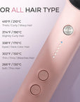 TYMO Ring Hair Straightener Brush – Hair Straightening Iron with Built-in Comb, 20s Fast Heating & 5 Temp Settings & Anti-Scald, Perfect for Professional Salon at Home, Sakura Pink