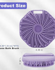 Silicone Body Scrubber, Women Body Scrubber, Gentle Exfoliating, Suitable for All Skin Types, Handheld Shower Brush, Rich Lathering, Easy to Clean (Purple)