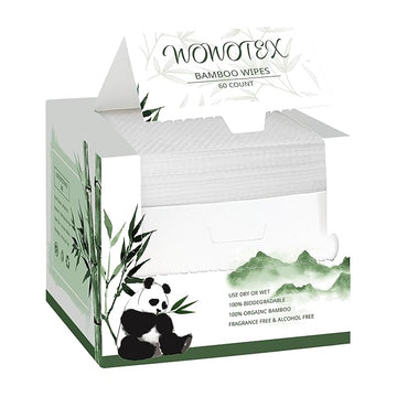 Bamboo Viscose Disposable Face Towel Biodegradable Large Dry Face Wipes 60 Count Extra Thick Soft Clean Facial Towels for Sensitive Skin, Makeup Removing, Facial Cleansing, Nursing, Travel