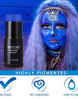 MEICOLY Royal Blue Face Body Paint Stick(1.06 Oz),Scary Clown Makeup,Waterproof Blue Eye Black Baseball/Softball/Football,Face Paint Stick for Halloween,Smurf Mystique Cosplay,Avatar SFX Makeup
