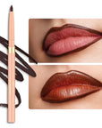 Oulac Brown Lip Liner Pencil, 2in1 Retractable Makup Crayon for Lipliner and Eyeliner, Highly Pigmented, Smooth, Long Lasting and Waterproof Formula, Vegan Beauty, 03 Teddy