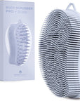 MainBasics Silicone Body Scrubber – Dual-Sided Shower & Scalp Scrubber, Gentle Silicone Loofah Alternative for Deep Clean (Frosted Sky, Scalp)