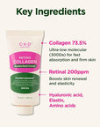 CKD Retino Collagen Gua Sha Neck Cream [Refill] - Firming Cream for Neck and Jawline Tightening, Lifting, and Wrinkle Reduction without Stainless Steel Roller. Korean Skin Care,1.69 fl oz.