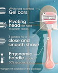 Gillette Venus ComfortGlide White Tea Women's Razor, Handle + 4 Blade Refills