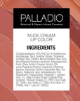 Palladio Long-Wear Cream Lip Color Liquid Lipstick, transfer proof high intensity color pigment, smooth lightweight formula, cream color matte finish, all day wear (Nakie)