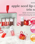 NOONI Korean Lip Oil Gift Set - Apple Seed Lip Oil Trio | Korean Lip Stain Long Lasting Hydration, Moisturizing, Glowing Korean Lip, Plumping, Gift for holiday, Christmas, 0.12 Fl. Oz. x 3ea