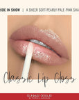 Runway Rogue Classic Lip Gloss, Pale Pearly-Pink Ultra-Sheer Hydrating Lip Gloss, ‘Bride in Show’