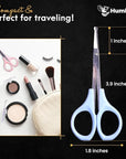 Hair Trimming Scissors Set, Grooming Scissors for Facial Hair, Nose Hair, Mustache, and Beard Grooming, Stainless Steel Eyebrow Scissors